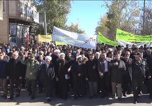 راهپیمایی یوم الله 13 آبان در شهرستان نیر برگزار شد + عکس