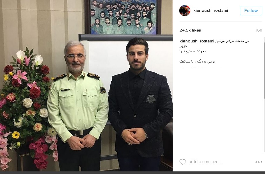 دیدار قهرمان المپیک با سردار مومنی+عکس