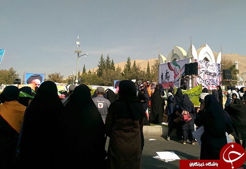 حضور پرشور جوانان در راهپیمایی 13 آبان + تصاویر
