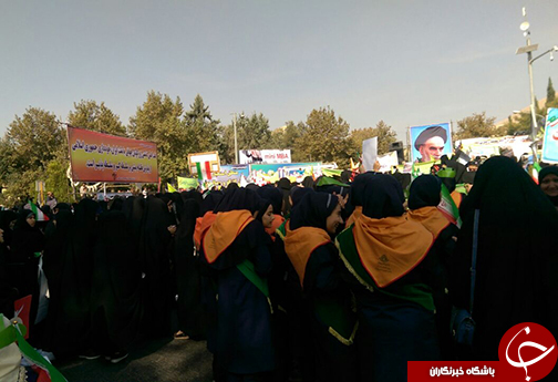 حضور پرشور جوانان در راهپیمایی 13 آبان + تصاویر