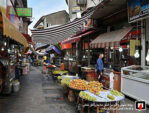 بازار رشت و ایمنی در برابر حوادث یکی از دغدغه های  اتش نشانان+ عکس