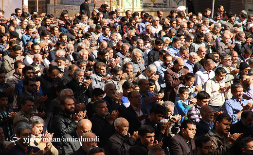 اقامه نماز جمعه در مسجد امام خمینی سمنان + تصاویر