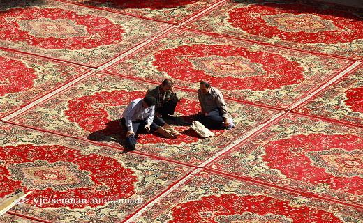 اقامه نماز جمعه در مسجد امام خمینی سمنان + تصاویر