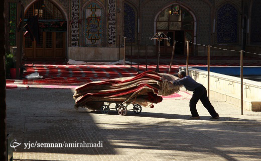 اقامه نماز جمعه در مسجد امام خمینی سمنان + تصاویر