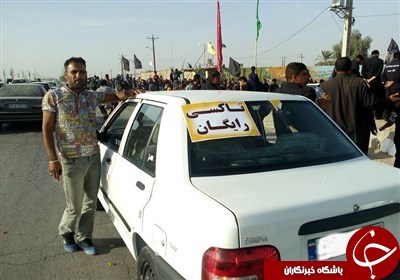 راه اندازی تاکسی صلواتی در مسیر اهواز چذابه + تصاویر