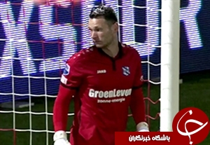 سوتی‌ وحشتناک دروازه بان هنگام زدن ضربه ایستگاهی + فیلم