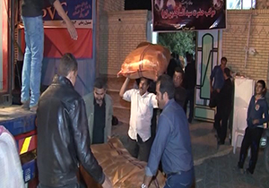 ارسال کمک های مردم سیدان برای برپایی موکب کربلا