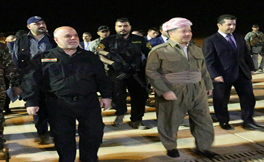 حیدر عبادی وارد شهر اربیل شد