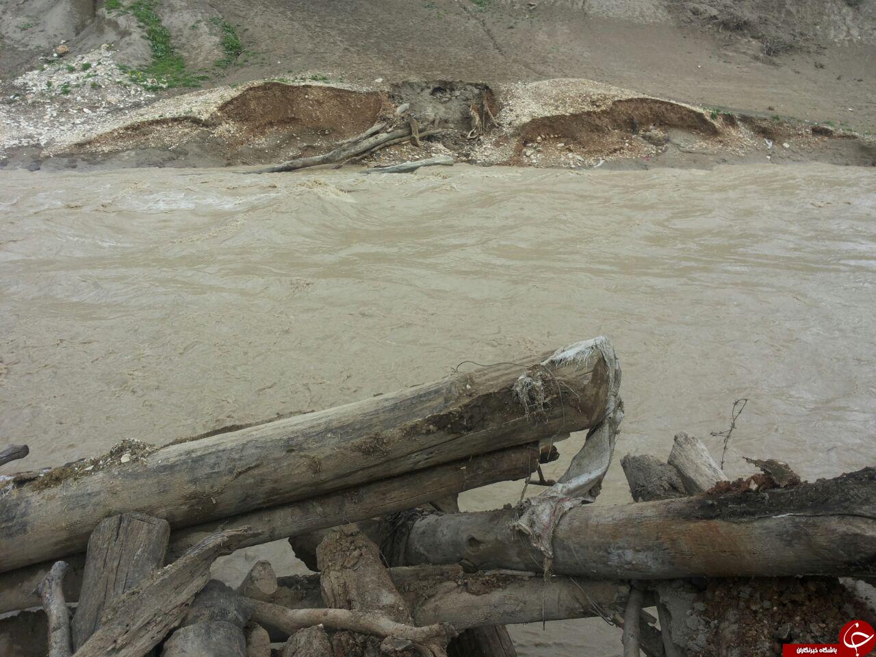 نبود پل و مشکلات تردد اهالی روستای دهتوت + تصاویر