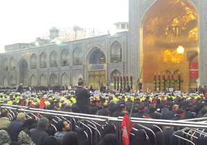 مراسم بدرقه خادمان حسینی در مشهد + فیلم