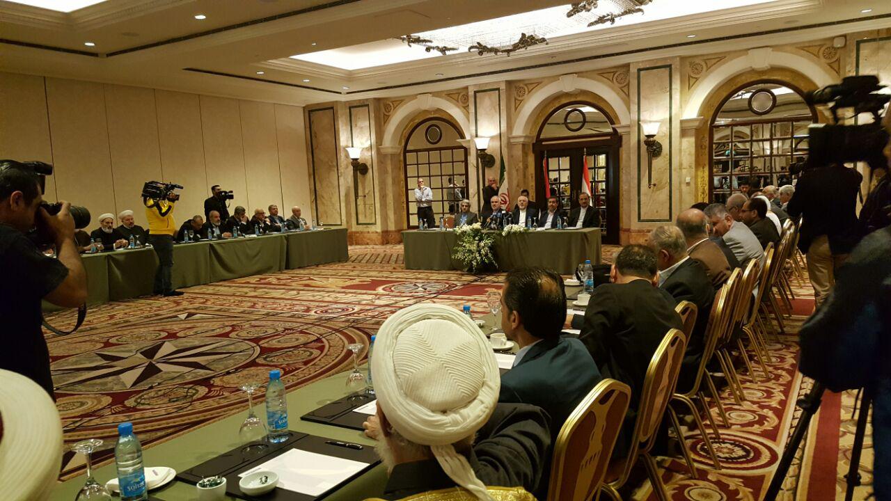 نشست ظریف با رهبران گروه&zwnj;های مقاومت فلسطینی در لبنان