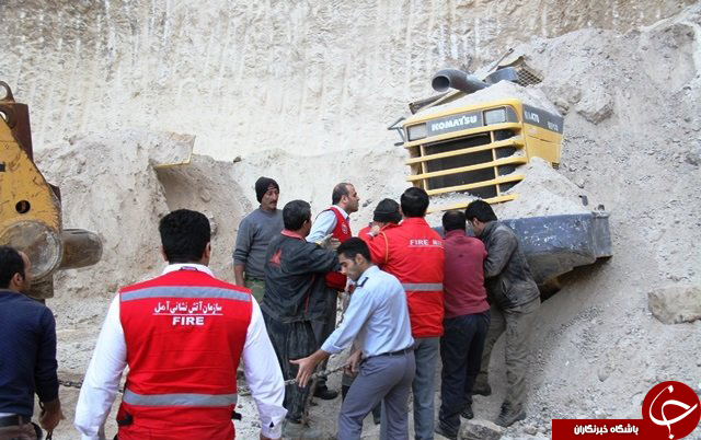ریزش معدن در هراز حادثه آفرید +تصاویر