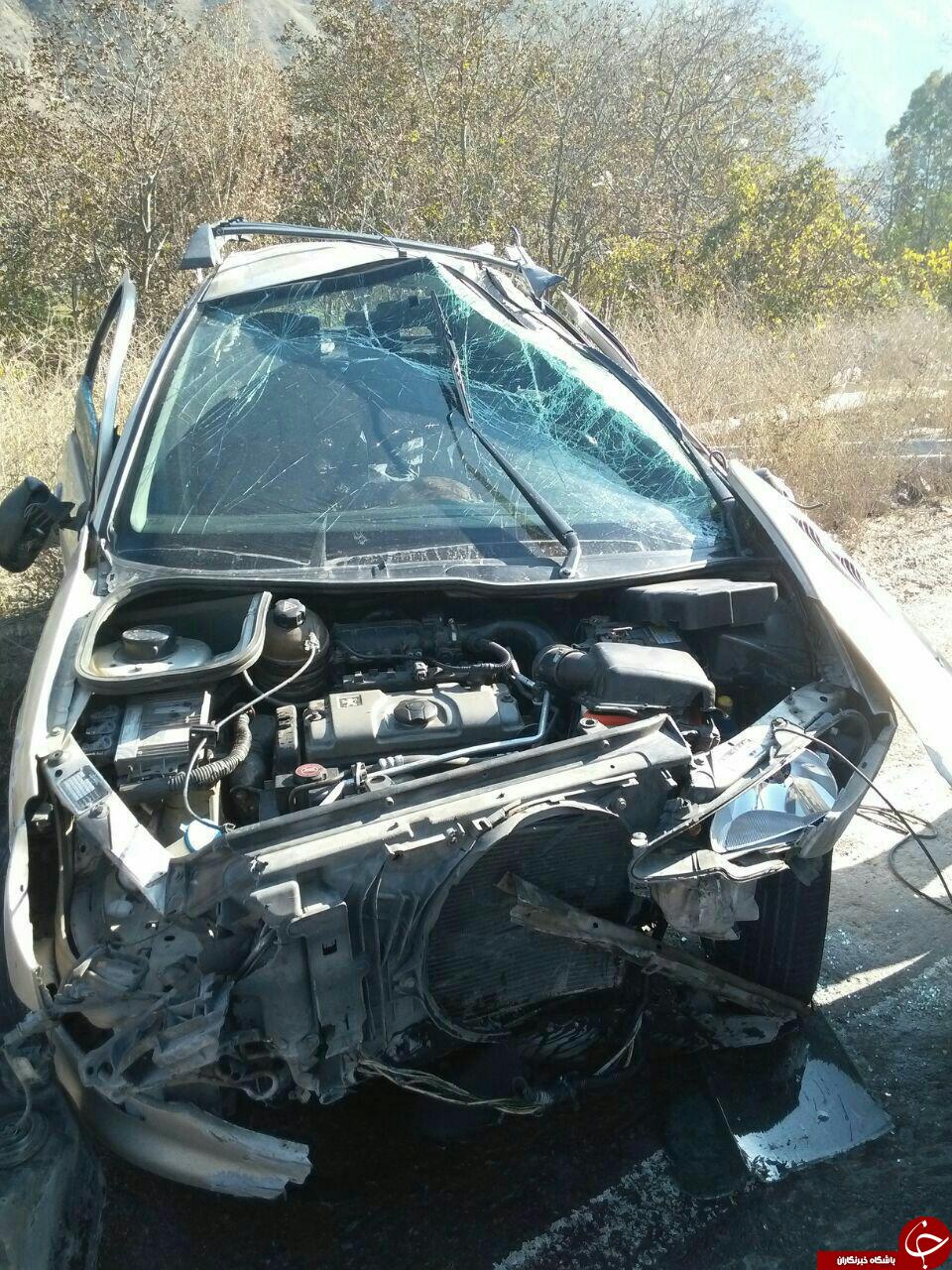 5 مصدوم در حادثه واژگونی+تصاویر