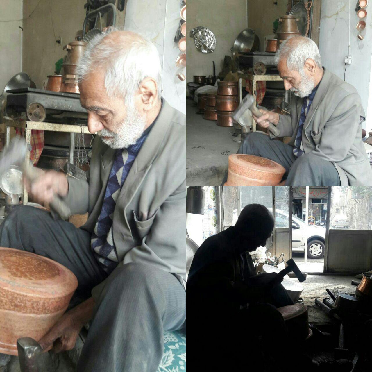 شنیده شدن صدای چکش مسگران در کاشمر
