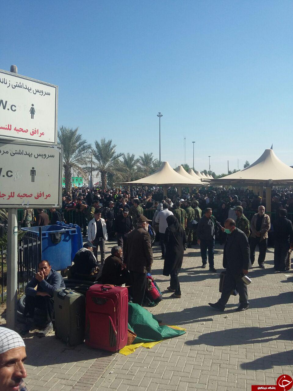 اوج ازدحام در مرز مهران + تصاویر