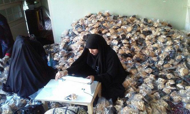 بسته بندی مواد غذایی مفید برای زائران پیاده اربعین