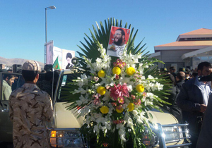 پیکر شهید مدافع حرم محمدحسن قاسمی وارد شهرکرد شد