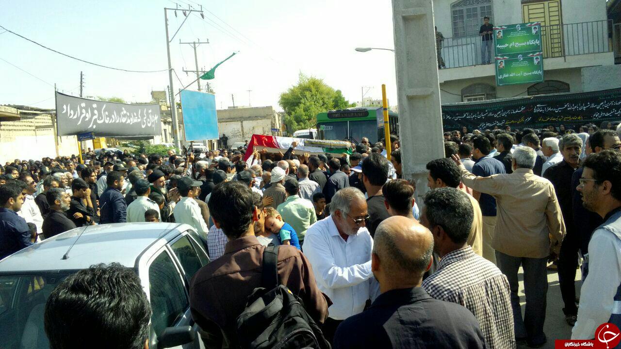 تشییع پیکر دو شهید هرمزگانی حادثه تروریستی سامرا + تصاویر