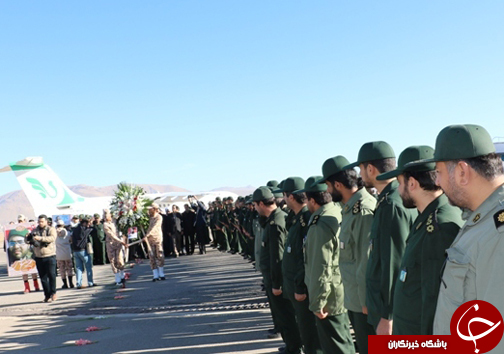 تصاویر ورود پیکر شهید مدافع حرم به شهرکرد