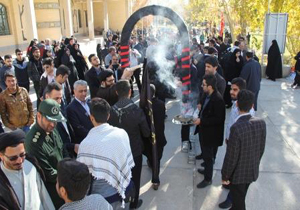 اعزام زائرین پیاده روی اربعین حسینی از دانشگاه شهرکرد
