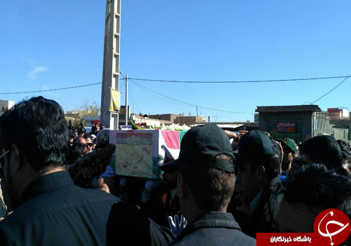 وداع همسنگران رسانه ای با پیکر شهید خبرنگار مدافع حرم + تصاویر