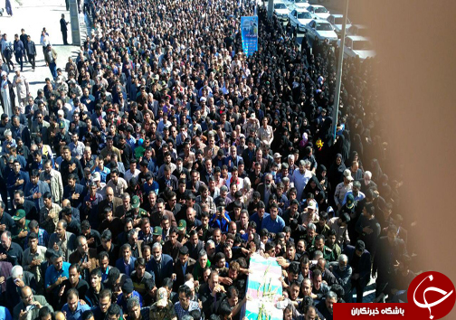 وداع همسنگران رسانه ای با پیکر شهید خبرنگار مدافع حرم + تصاویر