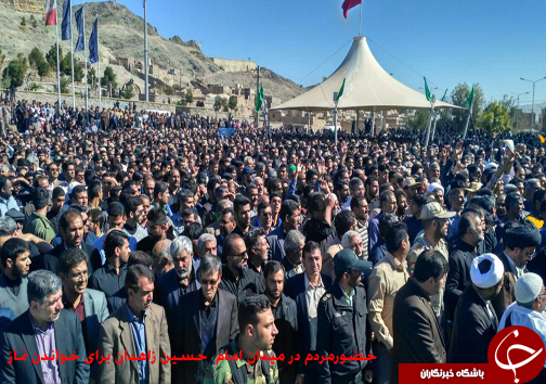 وداع همسنگران رسانه ای با پیکر شهید خبرنگار مدافع حرم + تصاویر