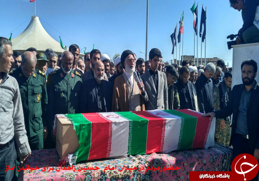 وداع همسنگران رسانه ای با پیکر شهید خبرنگار مدافع حرم + تصاویر
