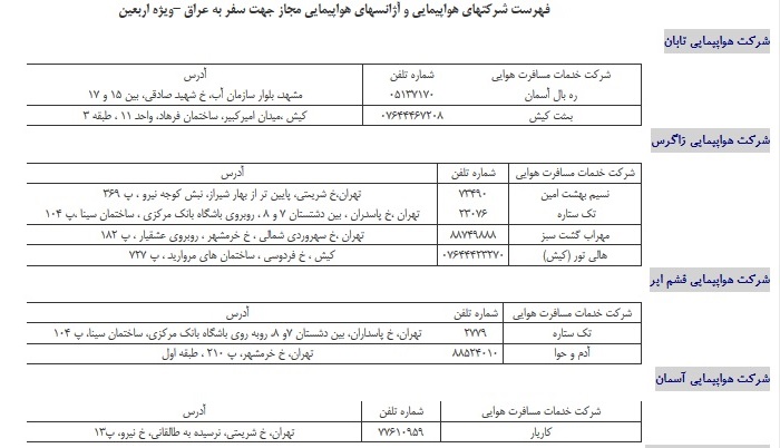 زائران مراقب بلیت بدون اعتبار باشند
