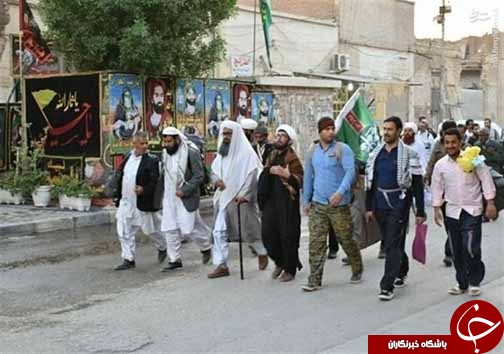 حضور معنادار اهل سنت در بزرگترین راهپیمایی جهان به سمت کربلای معلی + تصاویر