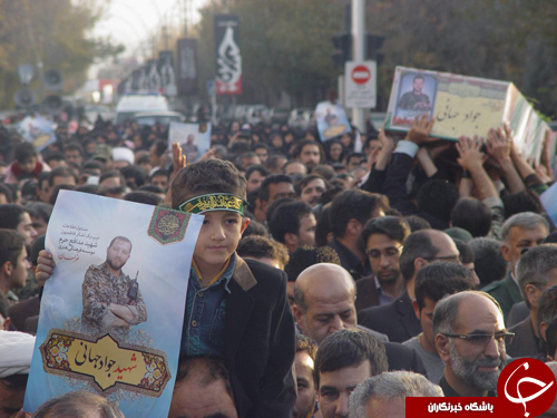 تشیع شهید مدافع حرم جواد جهانی در چناران + تصاویر