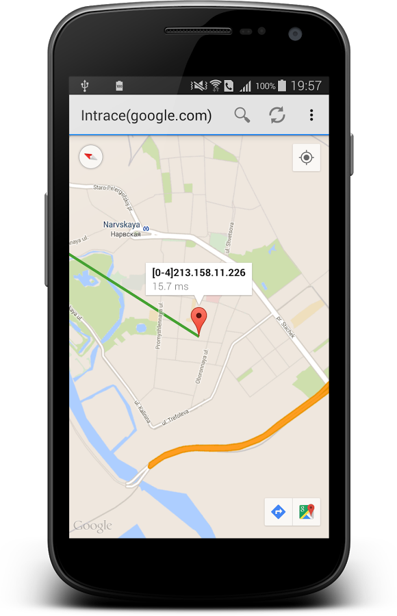Intrace Visual Traceroute