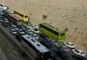 ترافیک در 30  کیلومتری مهران