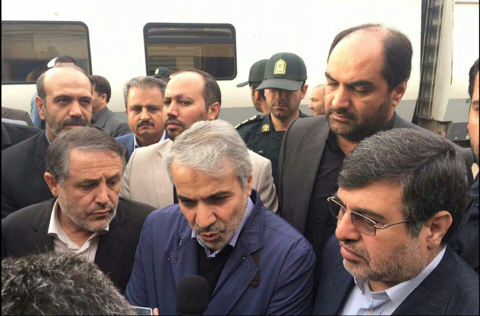 بازدید معاون رئیس جمهور از خط راه آهن تهران- قزوین