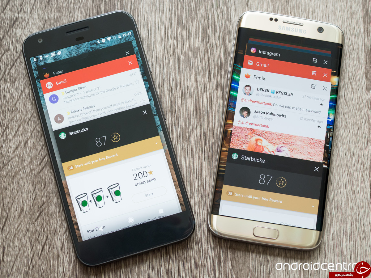 مقایسه گوشی های  گوگل پیکسل XL و گلکسی S7 edge