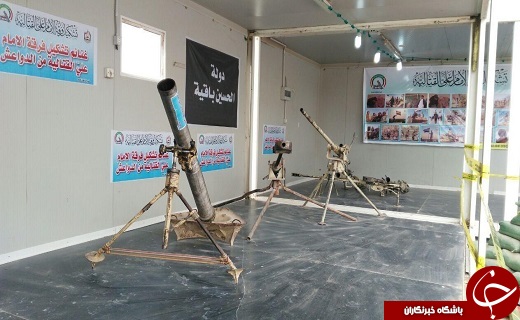 حشدالشعبی غنایم جنگی از داعش را در مسیر در راهپیمایی اربعین به نمایش گذاشت+ تصویر