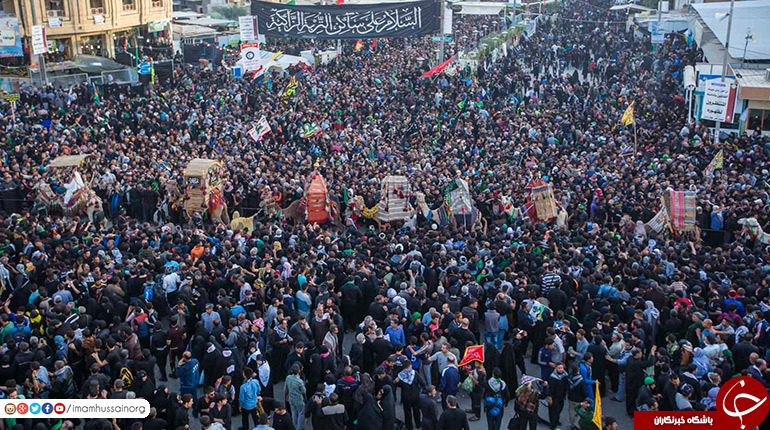 ورود نمادین کاروان اسرا به کربلا