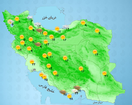 بارش باران در کدام استان ها است؟+جدول