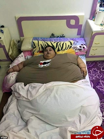 تصاویر از چاق ترین زن دنیا در مصر