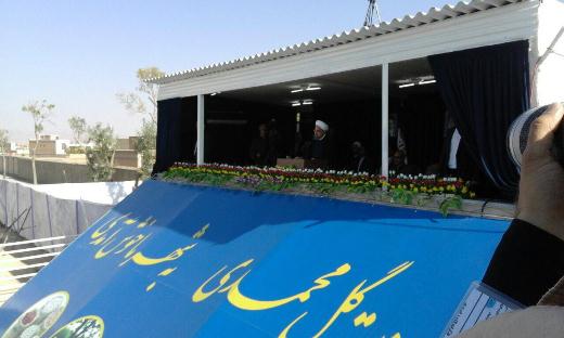 آغاز سخنرانی رئیس جمهور در خمین + تصاویر