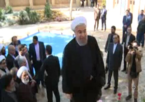 بازديد رئيس جمهوری از بيت تاريخی امام خمينی(ره) + فیلم