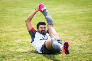 فیلم تمرین رامین رضاییان برای بازگشت به ترکیب پرسپولیس