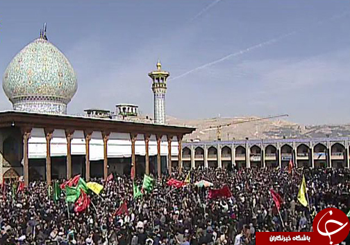 چهلمین روز شهادت سرور و سالار شهیدان در سومین حرم اهل بیت (ع)+ تصاویر