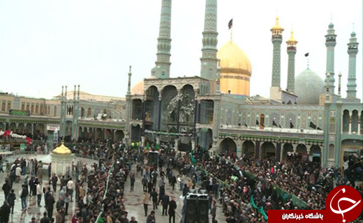 قم دراربعین حسینی غرق درعزا وماتم است+ تصاویر