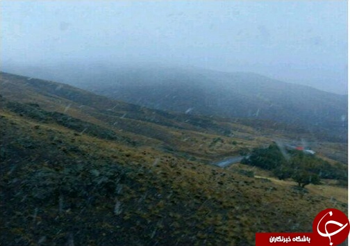 اولین برف پاییزی در قزوین