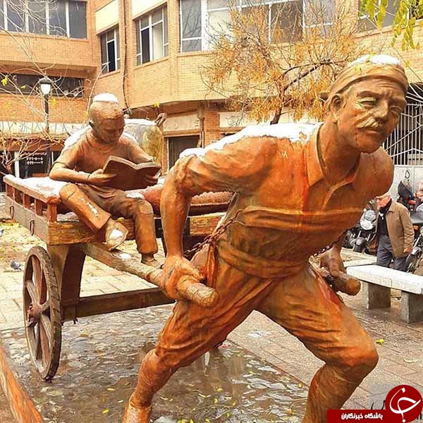 سرقت &laquo;مجسمه باربر&raquo; در خیابان ناصر خسرو تهران!