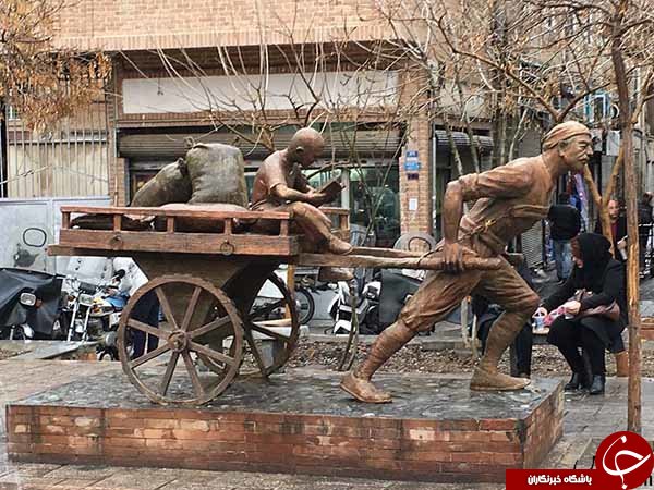 سرقت &laquo;مجسمه باربر&raquo; در خیابان ناصر خسرو تهران!