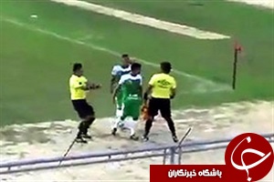 درگیری شدید بازیکنان و کمک داور در لیگ پرو + فیلم