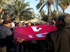 برگزاری مراسم گلریزان پرچم ابا عبدالله در طبس