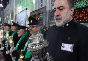 حضورفرهادقائمیان،بازیگرنقش حربن یزید ریاحی درموکب حضرت فاطمه معصومه(س)